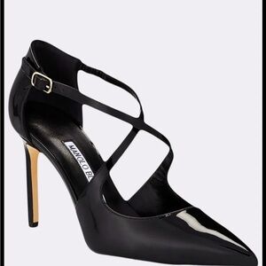 Manolo Blahnik Umice Crisscross Leather heel